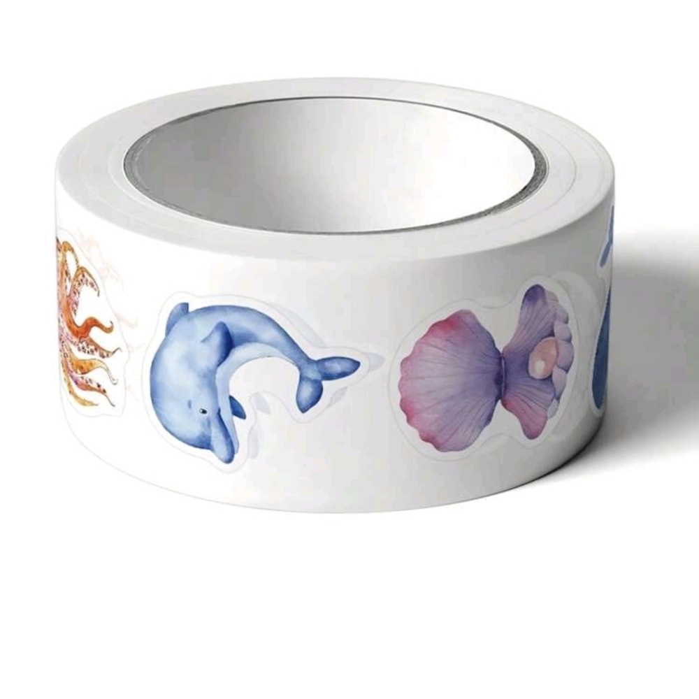 Aquatic Themed Sticker Roll Of 500 - Picture 4 of 5